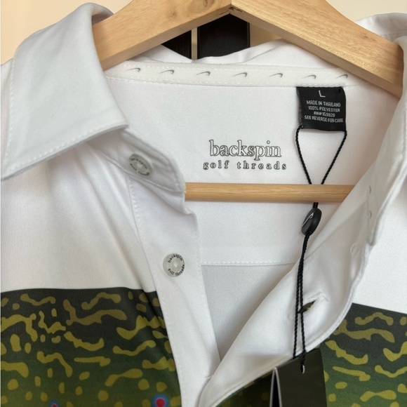 Backspin golf threads short sleeve polo shirt men’s Large. Spring/summer. NWT - Picture 6 of 14
